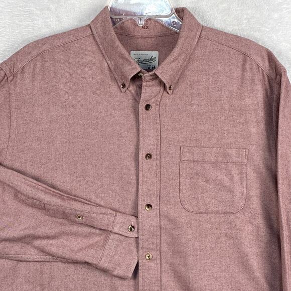 Trumaker Custom Fit Men XL/XXL Red Yak Wool Ultra Soft Preppy Classic Shirt READ - Picture 1 of 9
